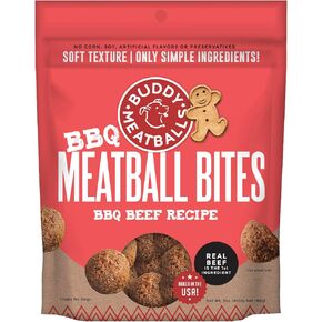 Buddy Biscuits Meaty Meatball Bites Dog Treats, BBQ Beef, 7 oz. Bag