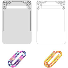 Paper Clip Display Cards with Storage Bags, 40 Pieces Each, for Handmade Bookmarks
