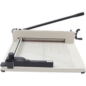 17 Inch Heavy Duty Paper Cutter Guillotine Paper Cutter Guillotine Paper Slicer Trimmer A3 0.1-36mm Cutting Thickness for Cardstock Card Fabric Soft Pvc Office Home School with Metal Base