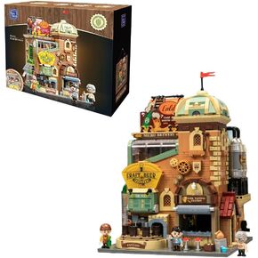 Craft Beer Brewery Building Set for Adults – Vintage Microbrewery Factory Model with Modular Architecture, Dynamic Mechanisms, Self-Developed Minifigures & Display-Ready Design