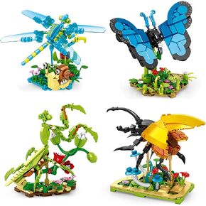 Ideas Insect Collection Building Set, Compatible with Lego Flowers Animals, Butterfly Mantis Beetle Dragonfly Display Model, STEM Bug Gift Toy for Nature Lovers Boys Girls (815 PCS)