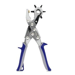 ZUFECY Leather Hole Punch Tool, 6 Adjustable Hole Sizes (2-4.5mm) with 360° Rotating Head for Leather,Craft Paper, Cards, Handbags