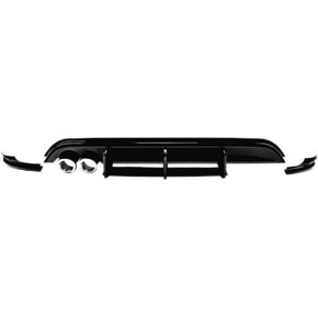 Car Rear Bumper Diffuser for VW Polo mk 5 6r 2009-2014, Waterproof, Lightweight but Durable,Black