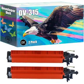 DV-315 Developer Unit Compatible for Konica Minolta bizhub C250i C251i C300i C301i C360i C361i Printers, High Yield 800000 Pages, Bright Colors Clear Printing (1 Pack Cyan)