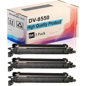 DV-8550 Developer Unit Compatible for Kyocera TASKalfa 4053ci 5002i 5003i 5052ci 5053ci Printers, High Yield 600000 Pages, Print More Pages (4 Pack Black)