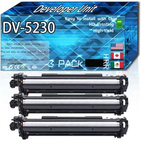 Compatible for Kyocera DV-5230 Replacement Developer Unit Used with ECOSYS M5521cdw M5526cdw P5021cdw P5026cdw Printers, High Production Multiple Options (1 Pack Yellow)