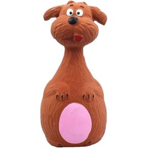 Interactive Dog Toys for Small Dogs, Rubber Latex Squeaky Toy with Cartoon Design, Bite Resistant Soft Chew Toy for Dogs Perfected for Play Teething for Small Medium Dogs (White Cow)