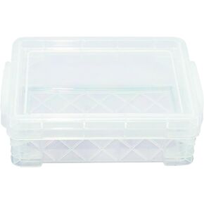 Advantus Super Stacker Crayon Box, 3.5 x 4.75 x 1.5 Inches, Clear, Case of 18 (40311CT)