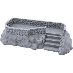 EnderToys Rocky Hill Bunker Base, 3D Printed Tabletop RPG Scenery and Wargame Terrain for 28mm Miniatures