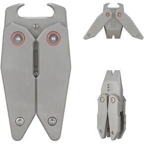 Metal Fidget Toys Adults, Transform Fidget Slider Spinner, Heavy Duty Multitool Pocket EDC Bottle Opener Prybar, Mechanical OWL, Stress Relief Gift for Men and Teens (Stainless Steel - Sanding Gray)