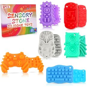 Fidget Toys Sensory Toys for Kids with Autism ADHD: Autism Toys for Kid, Sensory Fidget Toys & Worry Stones for Adult Anxiety Relief , Calm Down , Classroom Prizes--6 Packs