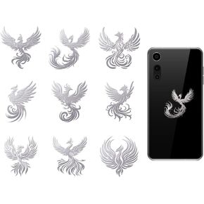OLYCRAFT 9pcs 1.6x1.6 Inch Crown Pattern Stickers Silver Crown Metal Stickers Self-Adhesive Decorative Decals Scrapbook Edge Metal Stickers Patterned Decals for DIY Resin Crafts Phone Decoration