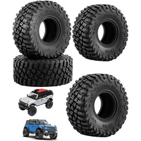 RC 1.0in Rubber Tires for 1/18 1/24 TRX4M,SCX24,FCX24 RC Crawler,4PCS RC Wheels Tires,Black