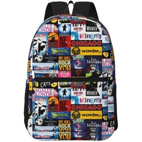 Classic Musical Laptop Backpack, 17 inches, Waterproof Travel Bag for Music Lovers