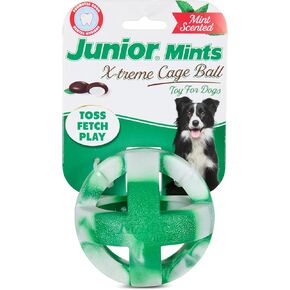 Candy-Themed Marble Cage Ball Dog Toys – Heavy Duty Chew Balls for Dogs – Scented Rubber, Textured for Dental Wellness – Dubble Bubble, DOTS, Blow Pop, Junior Mints