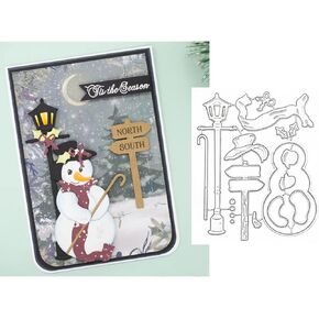 Christmas Snowman Frame Metal Die Cuts,Jolly Snowman Background Wedding Cutting Dies Stencils DIY Crafts Cards Cuts for DIY Embossing Card Making Photo Decorative Paper Dies Scrapbooking