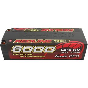 Gens ace 15.2V 6000mAh 4S 130C HV Lipo 5.0mm BULLET GEA60004S13D5 Car Batteries & Accessories