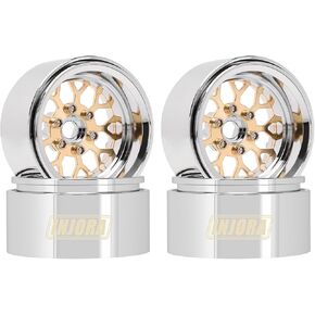 INJORA -9.65mm Offset 1.9" ModuWheel Brass & Aluminum Beadlock Wheels for 1/10 RC Crawlers Upgrade(1904SR)