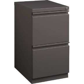 20 Inch Deep Metal 2 Drawer File with Full Pull, for Home and Office, Holds Letter Width Hanging Folders Mobile Pedestal, White
