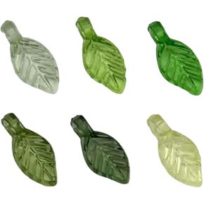 Green Leaf Bracelet Charms Mini Leaf Jewelry Making Charm Dangle Earring Pendants Mini Tiny Leaves Necklace Pendants for Jewelry Making DIY Craft Supplier