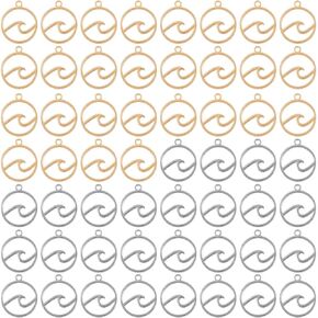 Joez Wonderful 60pcs سحر المحيط لصناعة المجوهرات ، جولد جوهرة جوهرة السحر المعدني المعادن ، معلقات السحر ، hypoallergenic حلقة الأطواق ل DIY حبات السوار القرط المجوهر