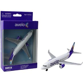 Daron Toy Airplane – Avelo Airlines – Die-Cast Metal Model 737 Plane with Plastic Parts and Rolling Wheels for Kids Ages 3+
