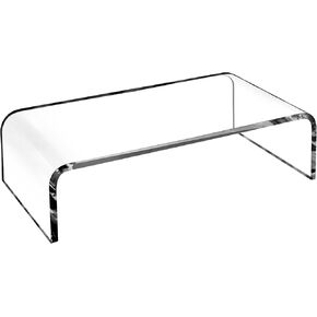 AMT Premium Acrylic Monitor Stand Clear Monitor Stand Clear Monitor Riser Laptop/PC/Multimedia Monitor Stand for Home Office (Large)
