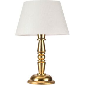 Waldosia 1:12 Scale Dollhouse Miniature 12 Volts Powered Table Lamp (Brass)