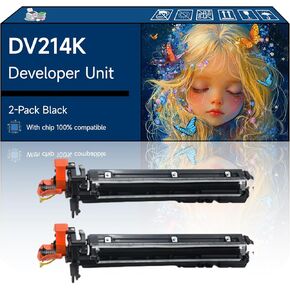 DV214K Developer Unit Compatible with Konica Minolta bizhub C227 bizhub C287 Printers, High-Yield Vibrant Colors, Sharp Text, Easy Installation, Perfect for Home & Office Use (1 Pack Black)