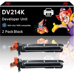 وحدة المطورين DV214K متوافقة مع Konica Minolta Bizhub C227 Bizhub C287 طابعات ، تعزيز المتانة ، مثالية للطباعة عالية الحجم (4 حزمة أسود)