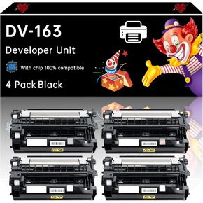 DV-163 Developer Unit Compatible with Kyocera ECOSYS Mita FS-1120D FS-1120DN FS-P2035d Printers, Enhanced Durability, Ideal for High-Volume Printing (4 Pack Black)
