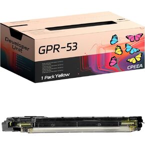 Compatible for Canon GPR-53 Developer Unit Work for Canon imageRUNNER Advance DX C3730i DX C3826i DX C3830i DX C3835i Printers, with Chip, High Yield 240000 Pages, Clear Printing (4-Pack BK/C/M/Y)
