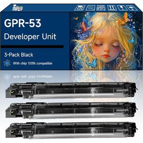 GPR-53 Developer Unit Compatible with Canon imageRUNNER Advance C3325i C3330i C3525i C3525i II C3525i Printers (4 Pack Black)