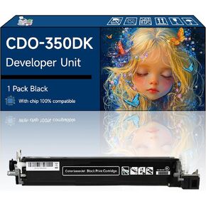 وحدة المطورين CDO-350DK متوافقة مع Pantum CP2510DN CM7115DN CM7000FDN PRINTERS ، ألوان نابضة بالحياة عالية العائد ، نص حاد ، تسهيل التثبيت ، مثالي للاستخدام في المنزل والمكتب (1 حزمة أسود)