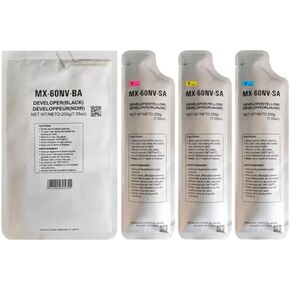 MX60NV MX61NV Compatible Developer Powder Set for Use with MX3081 4081 5081 6081 2621 3121 MX60NV-SA MX61NV-SA