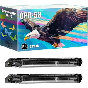 GPR-53 Developer Unit Compatible for Canon imageRUNNER Advance C3325i C3330i C3525i C3525i II C3525i III Printers, High Yield 240000 Pages, Bright Colors Clear Printing (4 Pack Black)