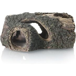 Aquarium Decorations Resin Hollow Tree Trunk Ornament, Bettas House Cave Wood House Decor for Fish Tank (Large)