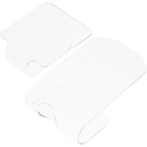 Vaguelly 2Pcs Handheld Mixing for Manicure and Eyeshadow Transparent Makeup Trays for Nail Art and Color Blending for Professional and Home Use