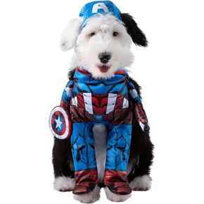 MARVEL Pet Avengers Captain America Dog Costume, Halloween Costume for Pets - Officially Licensed