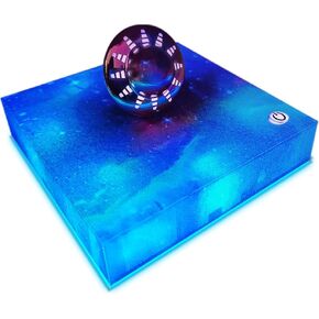 Magnetic Levitating UFO Lamp, Floating 360°Rotating RGB Galaxy Light Display, Cool Gadgets Desk Decor for Office Home Esports Room, Amazing Gift for Men Girls and Kids
