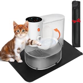 Smart Pet Water Fountain No Filter Needed, Wireless Battery Operated Quiet Cat Water Fountain, Rechargeable Cordless Automatic Pet Water Dispenser, Water Fountains for Cats Indoor, Dogs, Easy to Clean