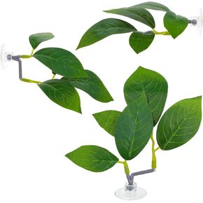 Thinp 3 Pack Betta Fish Leaf Pad, Betta Leaf Hammock Fish Tank Decorations Aquarium Decor Simulating The Natural Habitat for Sleeping Resting Hiding Playing Breeding with Plastic Suction Cup