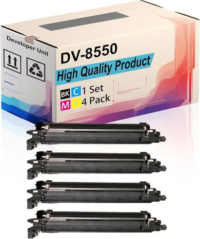 DV-8550 Developer Unit Compatible for Kyocera TASKalfa 3552ci 3553ci 4002i 4003i 4052ci Printers, High Yield 600000 Pages, Print More Pages (4 Pack Black) in Saudi Arabia