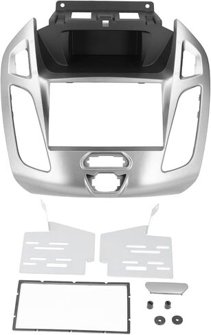 إطار قرص DVD صوتي 2DIN، استبدال ديكور محول لوحة القيادة لسيارة Transit Tourneo Connect 2013,2014,2015 (رمادي فضي) in Kuwait