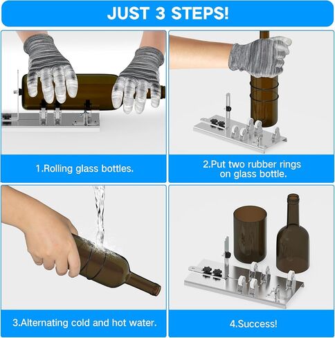 Camdios Glass Bottle Cutter & Bottle Cutter, Upgraded Glass Cutter for Cutting Wine, Beer, Liquor, Whiskey, Alcohol, Champagne in Saudi Arabia