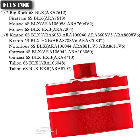 RC Alloy Diff Case Case Produstrates Part for 1/8 Kraton/Outcast/Talion 6S BLX EXB ، 6S BLX 6S ، 1/7 MOJAVE 6S BLX EXB ، BIGROCK/FIRETEAM 6S BLX ، استبدل #ARA310983 ، أحمر ، أحمر in Saudi Arabia