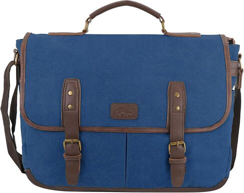 Canvas Messenger Bag, Laptop Briefcase with Shoulder Strap in Kuwait