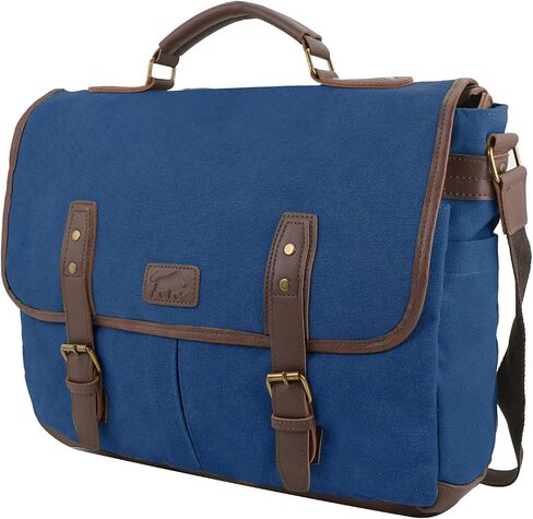 Canvas Messenger Bag, Laptop Briefcase with Shoulder Strap in Kuwait