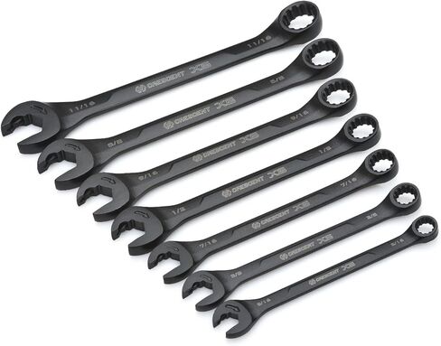 طقم مفاتيح ربط من Crescent مكون من 7 قطع X6™ من الأكسيد الأسود ذو نهاية مفتوحة بسقاطة SAE - CX6RWS7 in Kuwait