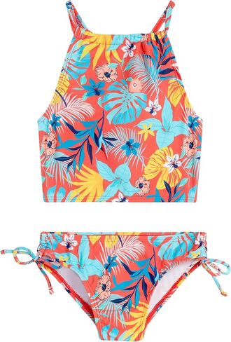 بدلة سباحة Daisy UPF 50+ للشاطئ الرياضية هالتر تانكيني مكونة من قطعتين، أبيض نيلي in Kuwait